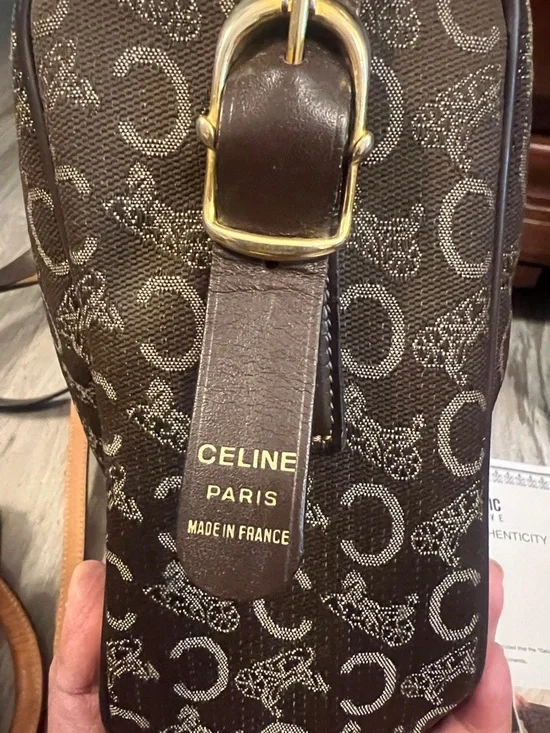 Celine Brown and Tan Monogram with COA Crossbody bundle with Etro crossbody - Picture 4 of 9